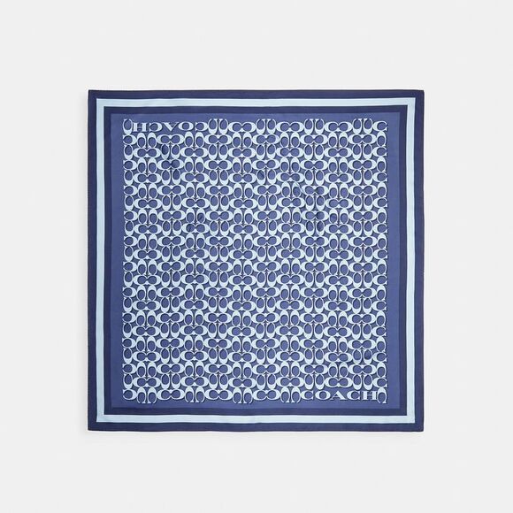 COACH Accessories - NWT Coach Outlet Signature Print Silk Square Scarf
